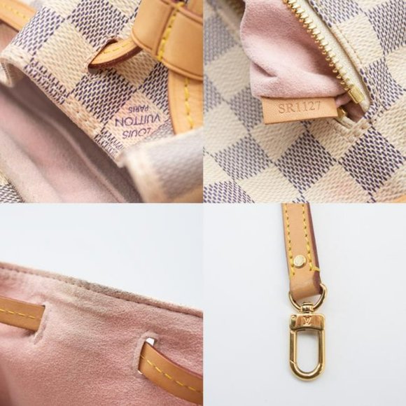 Sperone Bb White Damier Azur Canvas Backpack - Picture 9 of 11